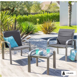 Salon de jardin duo Elyn bleu canard Ethik home