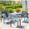 Salon de jardin duo Elyn bleu canard Ethik home