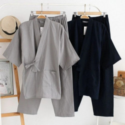 Jinbei Homme- Ensemble veste et pantalon japonais